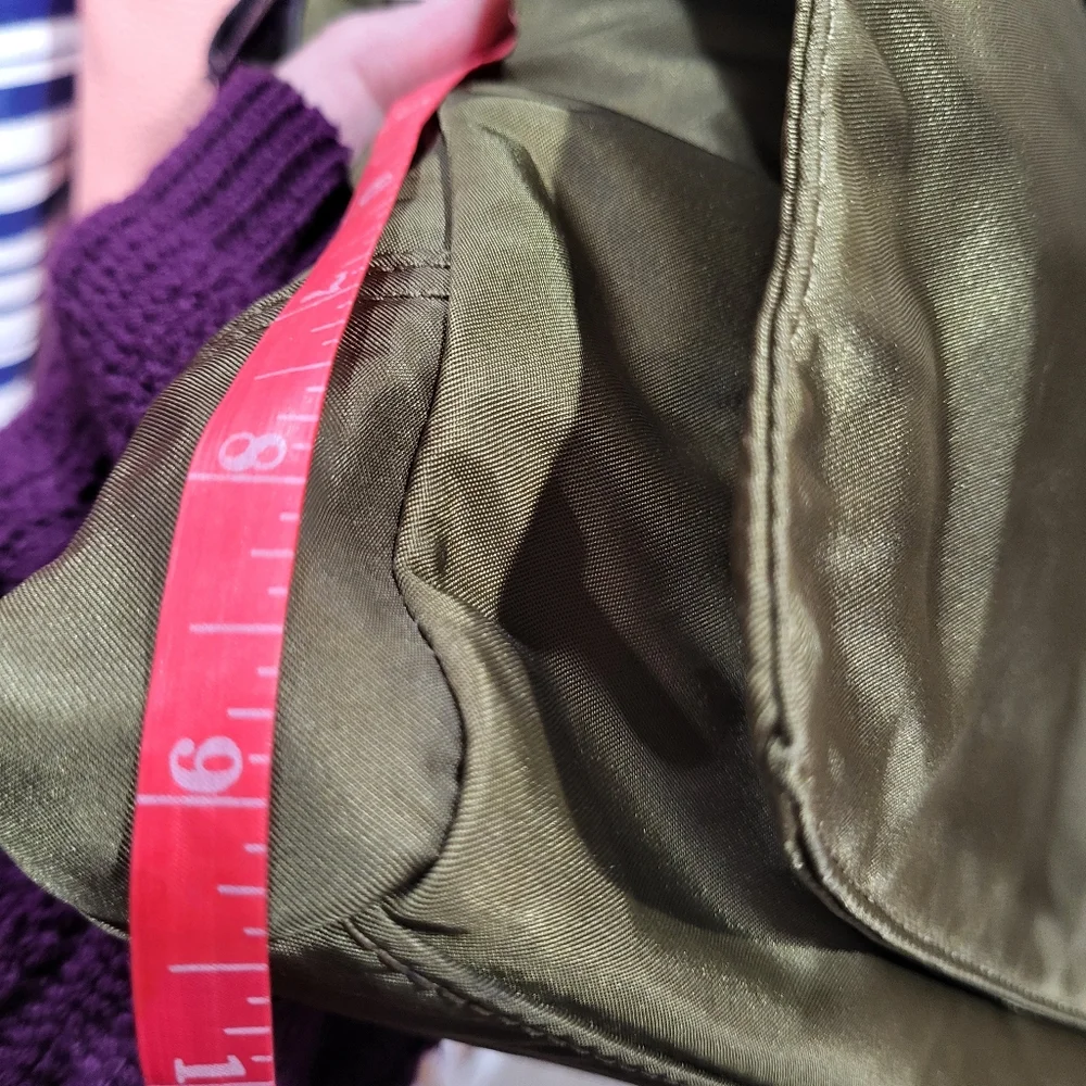 MICHAEL KORS KENT MK Messenger Shoulder Bag Military Army Green Nylon